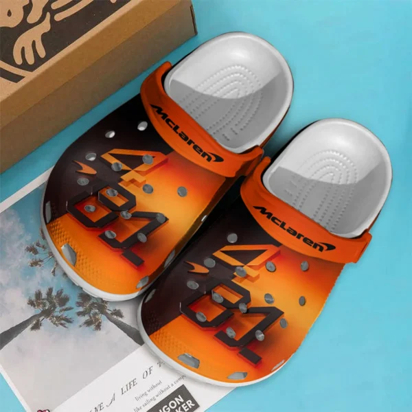 4 - 81 Norris Piastri McLaren F1 Crocs - Waterproof Odor-resistant Antimicrobial BLMCL8425A20 - Image 2
