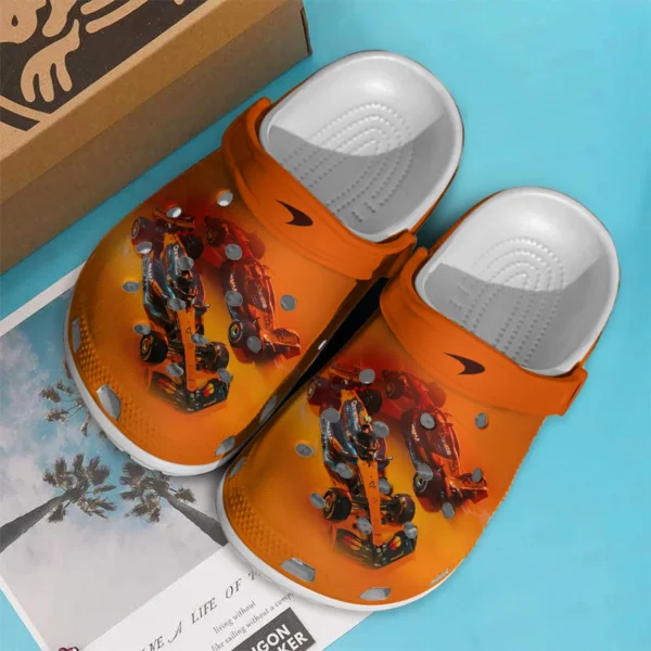 4 - 81 Norris Piastri McLaren F1 Crocs - Waterproof Odor-resistant Antimicrobial BLMCL8425A24 - Image 2