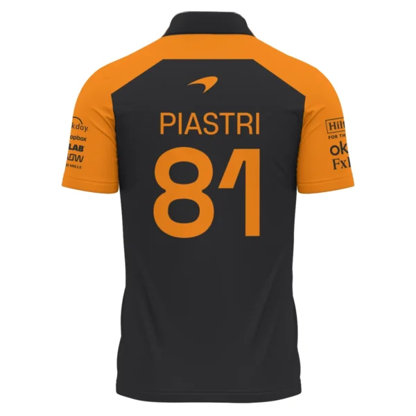 Oscar Piastri McLaren Formula One Exclusive Logo Polo Shirt BLF1290325A4MCLPL - Image 3