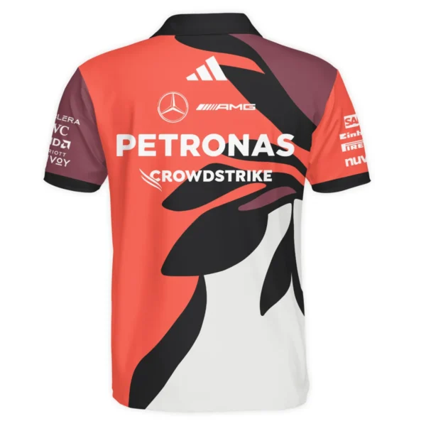 2025 Miami Floral Mercedes-AMG Petronas F1 Polo Shirt All Over Prints BLMER6525A3PL - Image 3