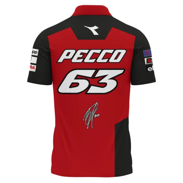 Francesco Bagnaia Ducati Lenovo Team Exclusive Logo Polo Shirt QTMTGP140525A3-PL - Image 3