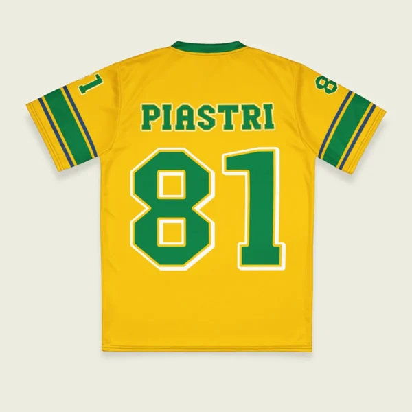 Oscar Piastri McLaren F1 Cross V-neck Jersey BLF18525B3VY - Green Gold - Image 2