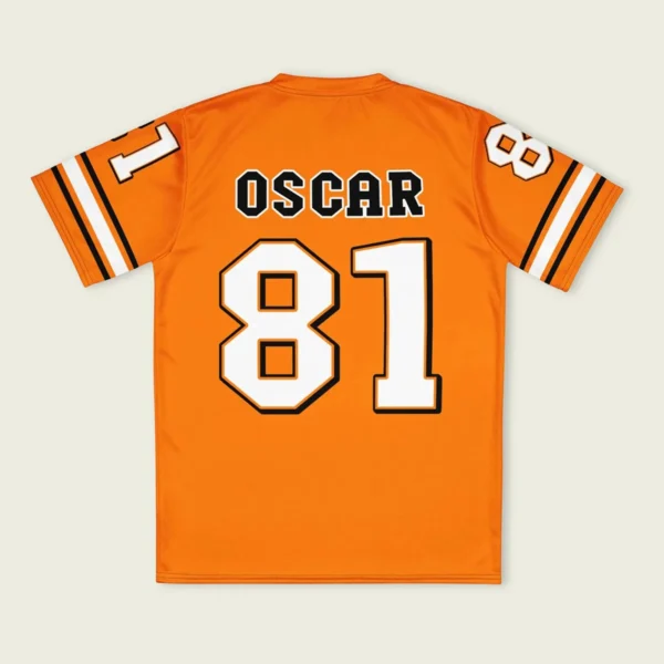 Oscar Piastri McLaren F1 Cross V-neck Jersey BLF18525B4VY - Papaya - Image 2