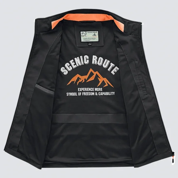 Bar Crusher Fishing AU Exclusive Logo Outdoor Sleeveless Vest HOFS140525A01BCR - Black - Image 2