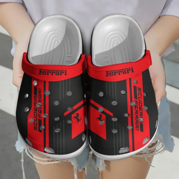 Ferrari F1 Crocs - Waterproof Odor-resistant Antimicrobial BL6425A6FRR - Black - Image 3