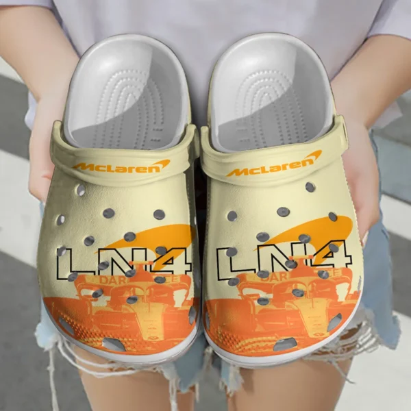 Lando Norris 4 McLaren F1 Crocs - Waterproof Odor-resistant Antimicrobial BLMCL8425A19 - Image 3