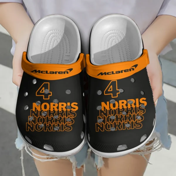 Lando Norris 4 McLaren F1 Crocs - Waterproof Odor-resistant Antimicrobial BLMCL8425A21 - Image 3