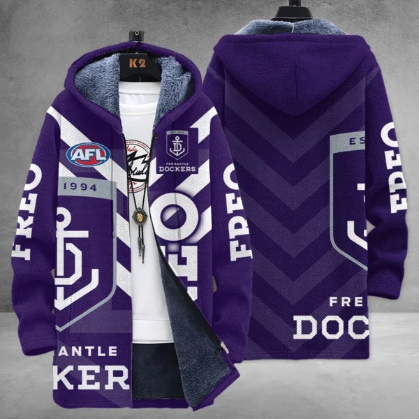 Fremantle Dockers Australian Football League Exclusive Logo Fleece Windbreaker HOAFL130525FW01FRE - Image 3
