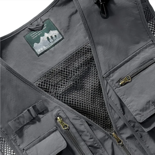 Bar Crusher Fishing AU Exclusive Logo Quick Drying Vest HOFS150525A02BCR - Gray - Image 3