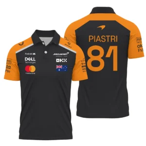 Oscar Piastri McLaren Formula One Exclusive Logo Polo Shirt BLF1290325A4MCLPL