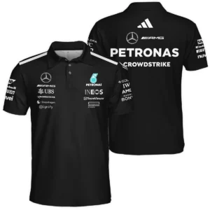 2025 Team Mercedes-AMG Petronas F1 Polo Shirt All Over Prints BLMER6525A1PL