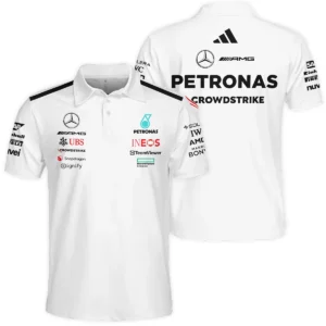 2025 Team Mercedes-AMG Petronas F1 Polo Shirt All Over Prints BLMER6525A2PL