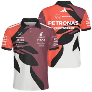 2025 Miami Floral Mercedes-AMG Petronas F1 Polo Shirt All Over Prints BLMER6525A3PL
