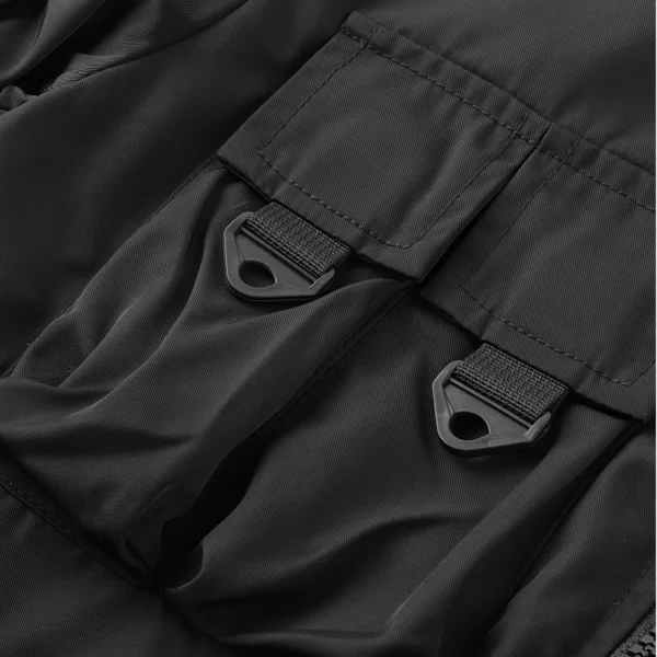 Bar Crusher Fishing AU Exclusive Logo Tactical Cargo Jacket HOFS150525A01BCR - Black - Image 4