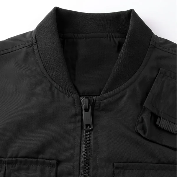 Bar Crusher Fishing AU Exclusive Logo Tactical Cargo Jacket HOFS150525A01BCR - Black - Image 6