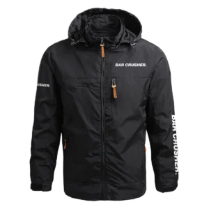 Bar Crusher Exclusive Logo Waterproof Outdoor Jacket QTFS270425AU1BCR - Black