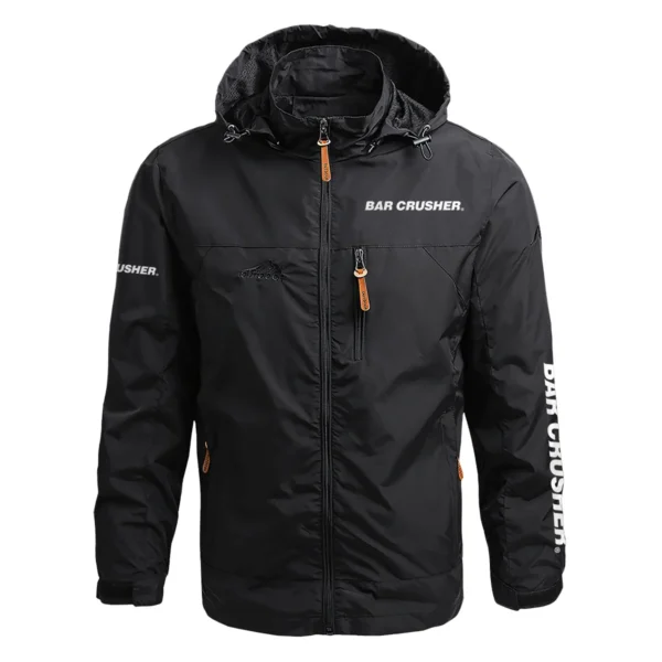 Bar Crusher Exclusive Logo Waterproof Outdoor Jacket QTFS270425AU1BCR - Black