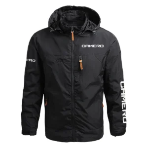 Camero Exclusive Logo Waterproof Outdoor Jacket QTFS270425AU1CMR - Black