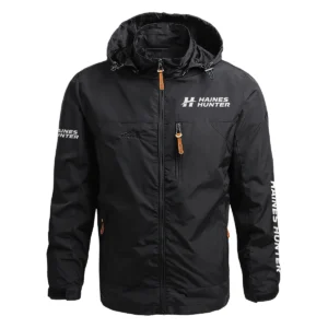 Haines Hunter Exclusive Logo Waterproof Outdoor Jacket QTFS270425AU1HHT - Black