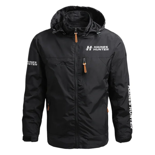 Haines Hunter Exclusive Logo Waterproof Outdoor Jacket QTFS270425AU1HHT - Black