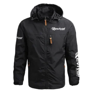 Revival Boats Exclusive Logo Waterproof Outdoor Jacket QTFS270425AU1RVB - Black