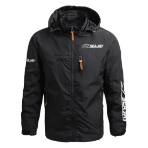 Sea Jay Exclusive Logo Waterproof Outdoor Jacket QTFS270425AU1SJB - Black