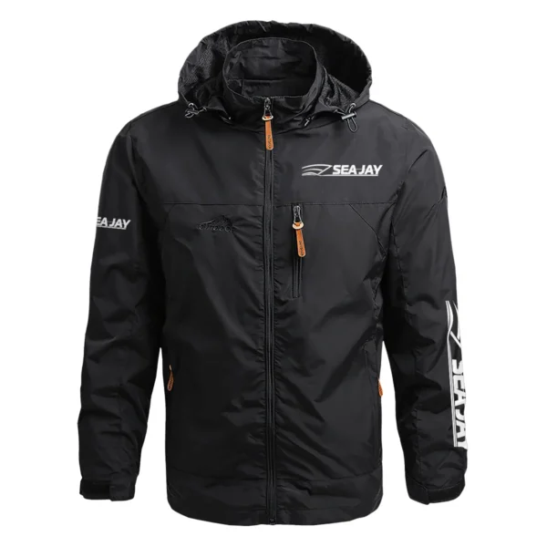 Sea Jay Exclusive Logo Waterproof Outdoor Jacket QTFS270425AU1SJB - Black