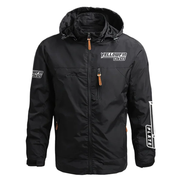 Yellowfin Plate Exclusive Logo Waterproof Outdoor Jacket QTFS270425AU1YPB - Black