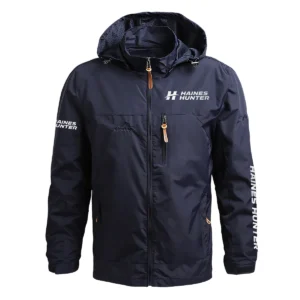 Haines Hunter Exclusive Logo Waterproof Outdoor Jacket QTFS270425AU1HHT - Blue