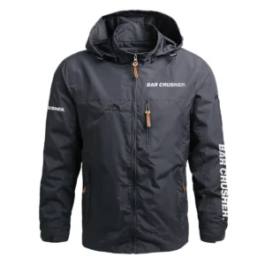 Bar Crusher Exclusive Logo Waterproof Outdoor Jacket QTFS270425AU1BCR - Gray