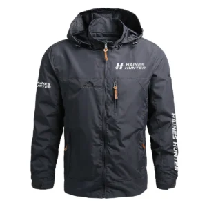 Haines Hunter Exclusive Logo Waterproof Outdoor Jacket QTFS270425AU1HHT - Gray