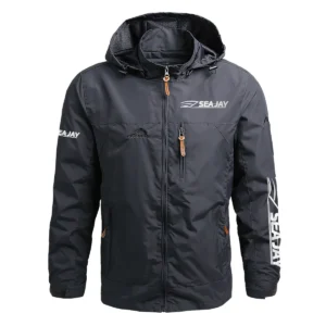 Sea Jay Exclusive Logo Waterproof Outdoor Jacket QTFS270425AU1SJB - Gray