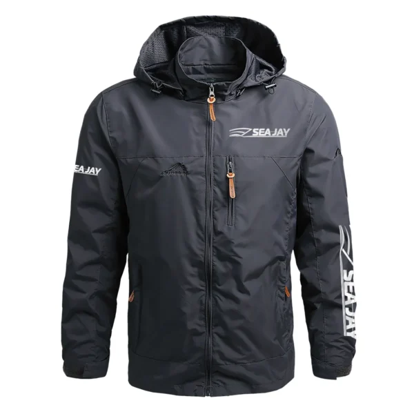 Sea Jay Exclusive Logo Waterproof Outdoor Jacket QTFS270425AU1SJB - Gray