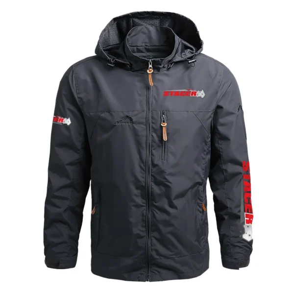 Stacer Exclusive Logo Waterproof Outdoor Jacket QTFS270425AU1STC - Gray