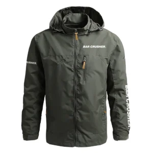 Bar Crusher Exclusive Logo Waterproof Outdoor Jacket QTFS270425AU1BCR - Army Green