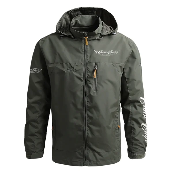 CruiseCraft Exclusive Logo Waterproof Outdoor Jacket QTFS270425AU1CCB - Army Green