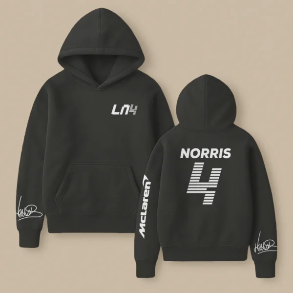 Lando Norris McLaren F1 Fashion Clothing For Racing Fans Unisex Hoodie BLNR25425 - Dark Gray
