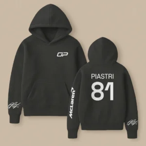 Oscar Piastri McLaren F1 Fashion Clothing For Racing Fans Unisex Hoodie BLOP25425 - Dark Gray