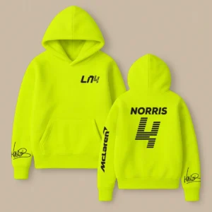 Lando Norris McLaren F1 Fashion Clothing For Racing Fans Unisex Hoodie BLNR25425 - Neon Green