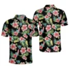Floral Golf Polo Shirts Tropical Golf Shirts for Men Mens Tropical Shirts Short Sleeve Floral Shirts Dry Fit GOLF