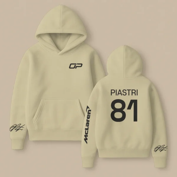 Oscar Piastri McLaren F1 Fashion Clothing For Racing Fans Unisex Hoodie BLOP25425 - Khaki