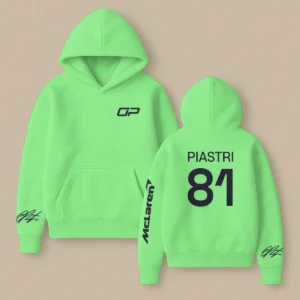 Oscar Piastri McLaren F1 Fashion Clothing For Racing Fans Unisex Hoodie BLOP25425 - Mint Green