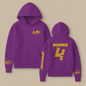 Lando Norris McLaren F1 Fashion Clothing For Racing Fans Unisex Hoodie BLNR25425 - Retro 90s