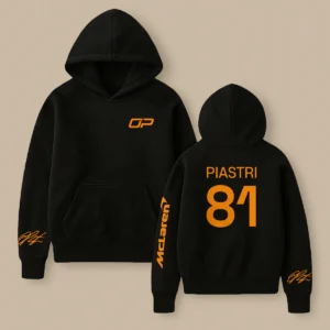 Oscar Piastri McLaren F1 Fashion Clothing For Racing Fans Unisex Hoodie BLOP25425 - Black