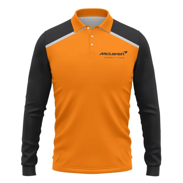 Tyre Water McLaren F1 Long Polo Shirt All Over Prints BLF115525A2LPL - Image 2