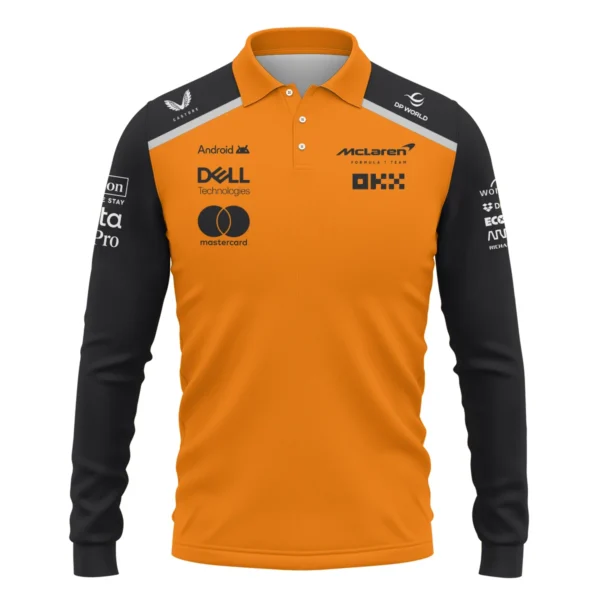 McLaren Formula One Exclusive Logo Long Polo Shirt BLF1290325A5MCLLPL - Image 2