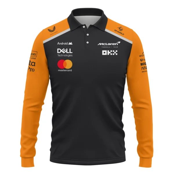 McLaren Formula One Exclusive Logo Long Polo Shirt BLF1290325A6MCLLPL - Image 2