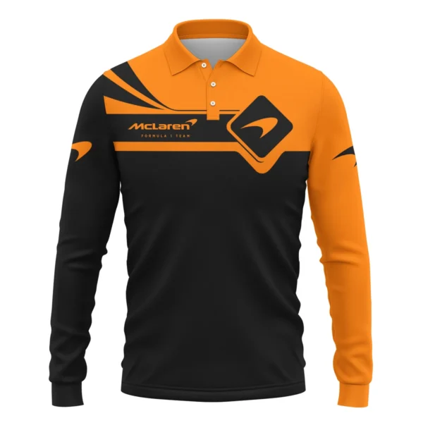 Lando Norris McLaren F1 Long Polo Shirt All Over Prints BLMCL5525A1LPL - Image 2