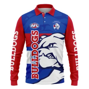 Western Bulldogs Australian Football League Exclusive Logo Long Polo Shirt HOAFL130525A02WBLPL