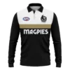 Collingwood Australian Football League Exclusive Logo Long Polo Shirt HOAFL140525A01COLLLPL